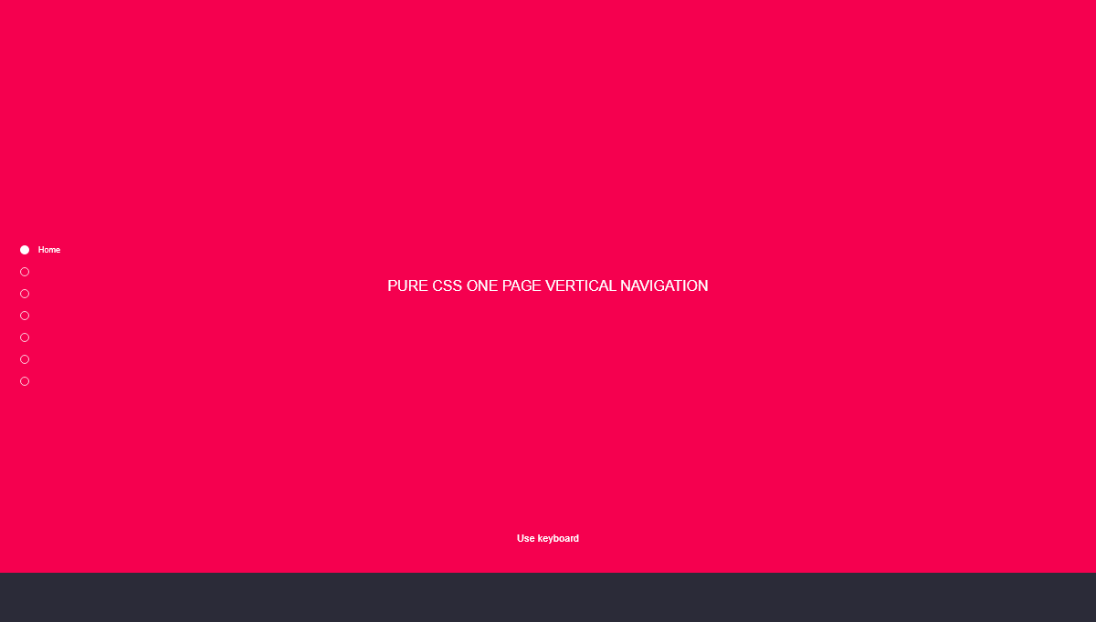 CSS Page Transitions - Pure CSS One page vertical navigation