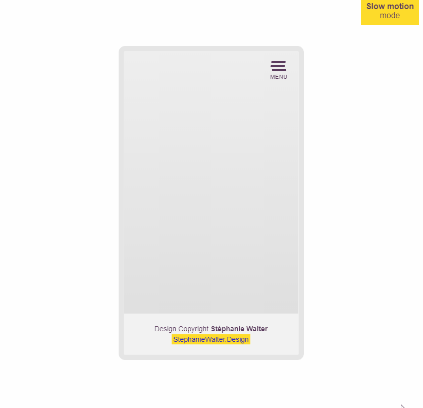 CSS Mobile Menus - Animated CSS Mobile Menu Step By Step Slow-Motion