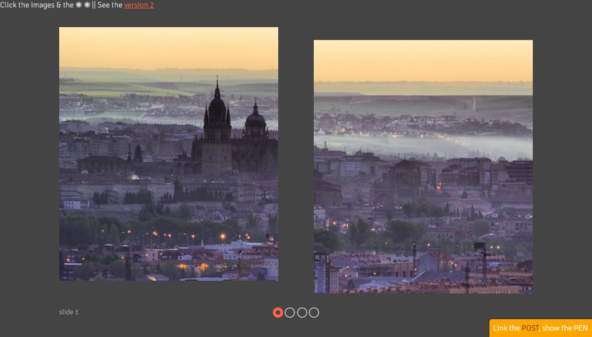 CSS Sliders - slicing images pure Css and more