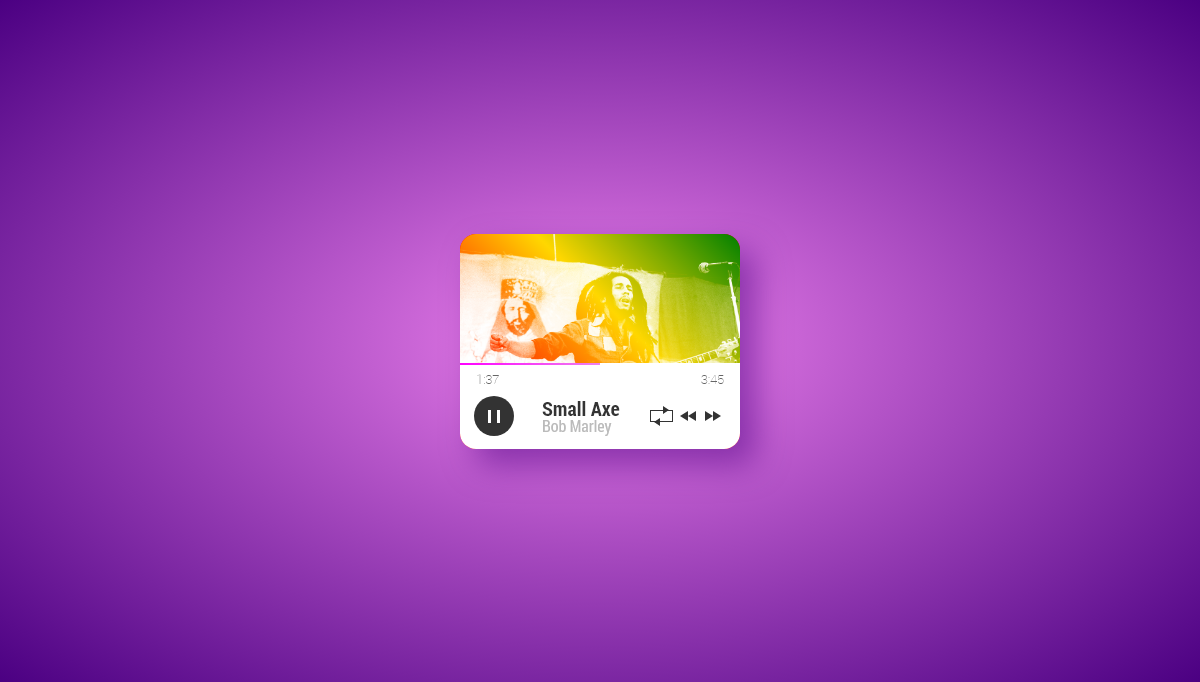 CSS Music Players - Mini CSS Music Player