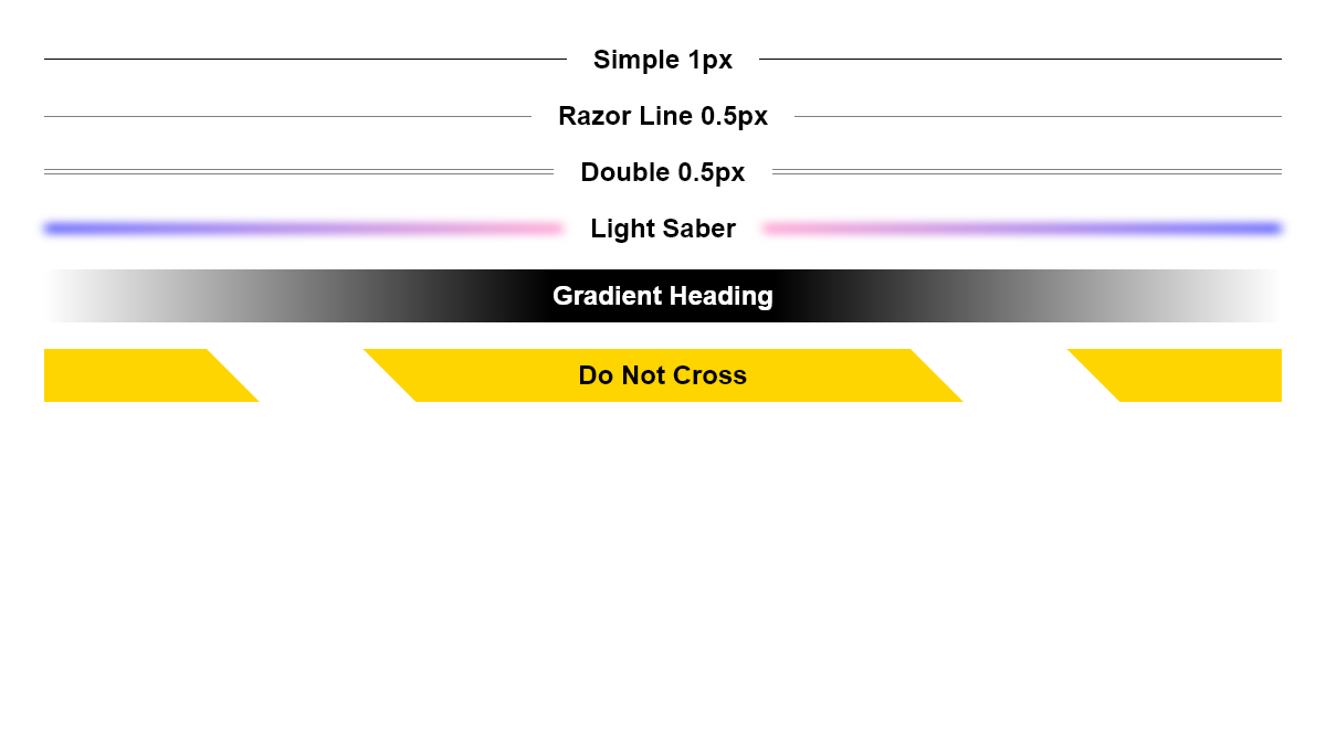 CSS Dividers - Cool Horizontal Divider Headings