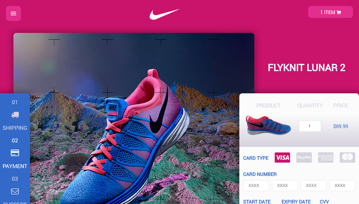 CSS Checkout Forms - CSS Grid Nike layout