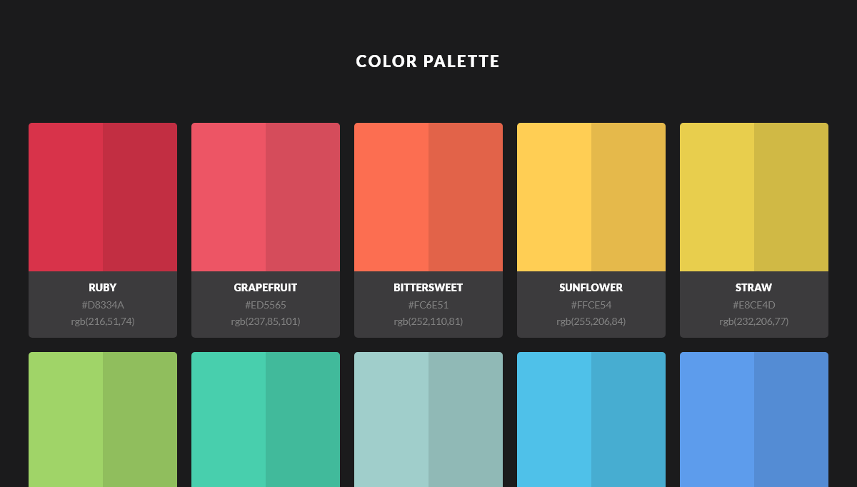 CSS Color Palettes - Color Palette