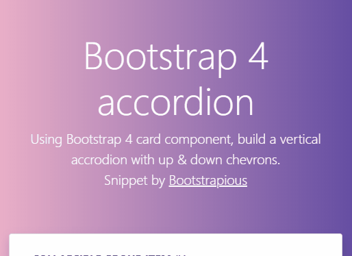Bootstrap Accordions - Bootstrap 4 accordion