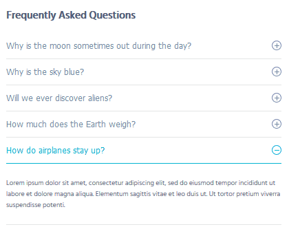 CSS Accordions - FAQ Accordion