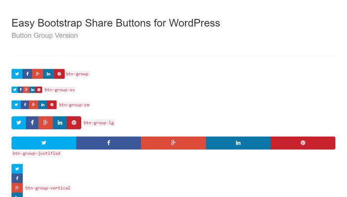 Bootstrap Buttons - Easy Bootstrap Share Buttons for WordPress 