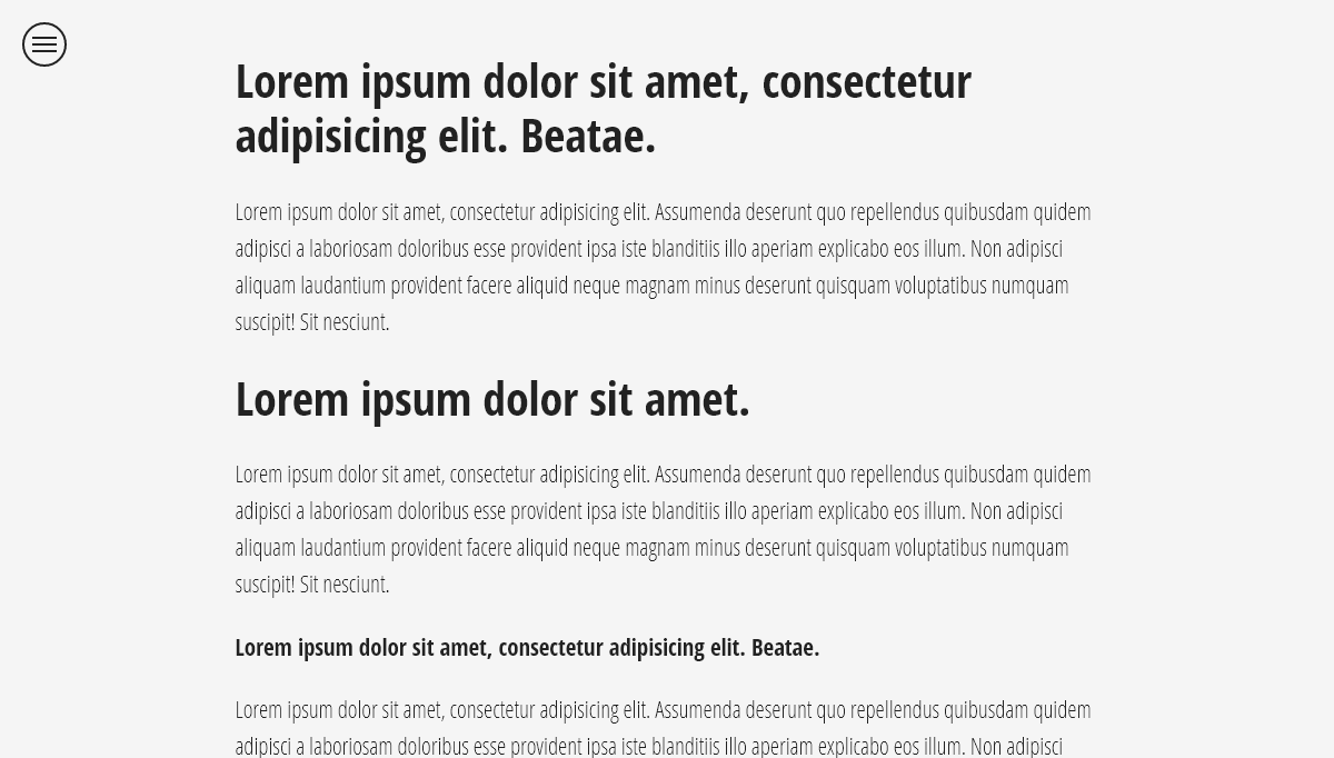 CSS Menu - Fixed Flyout/Off-Canvas Navigation