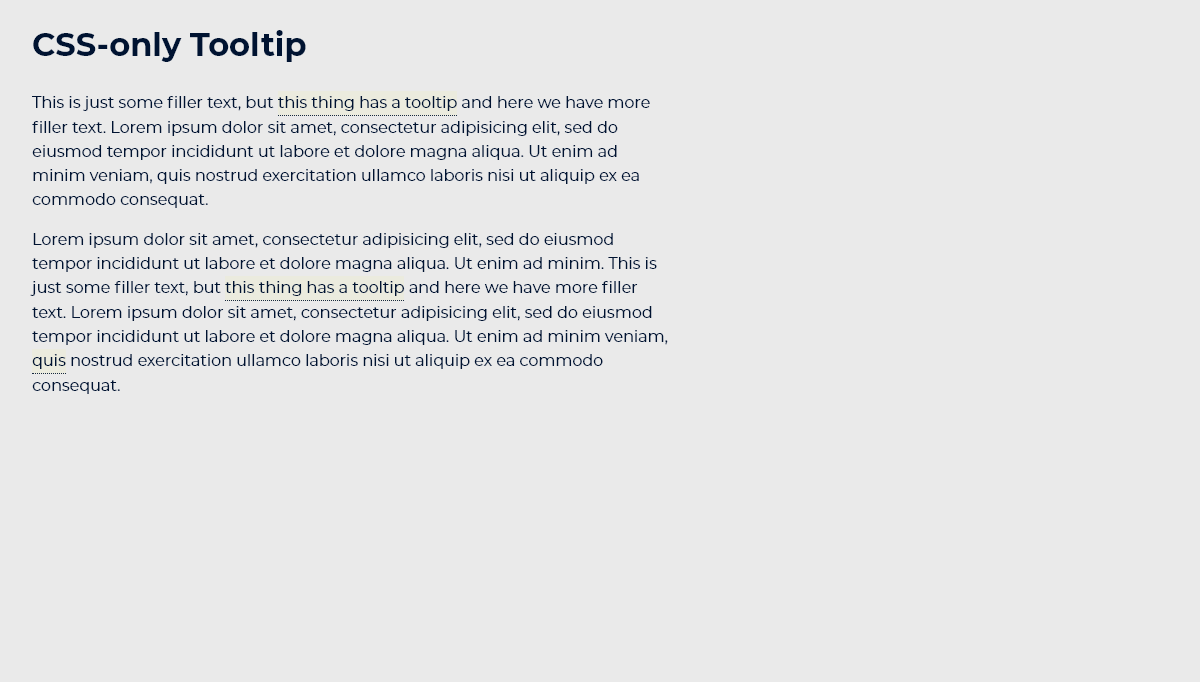 CSS Tooltips - CSS-only Tooltip