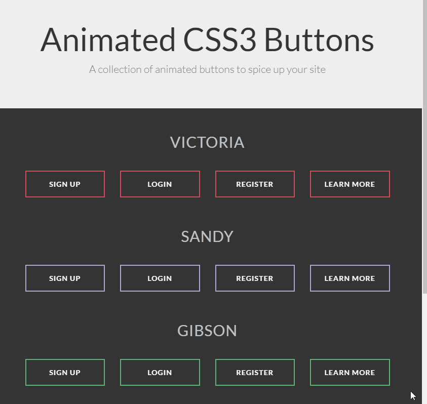 CSS Flat Buttons - Animated CSS3 Buttons