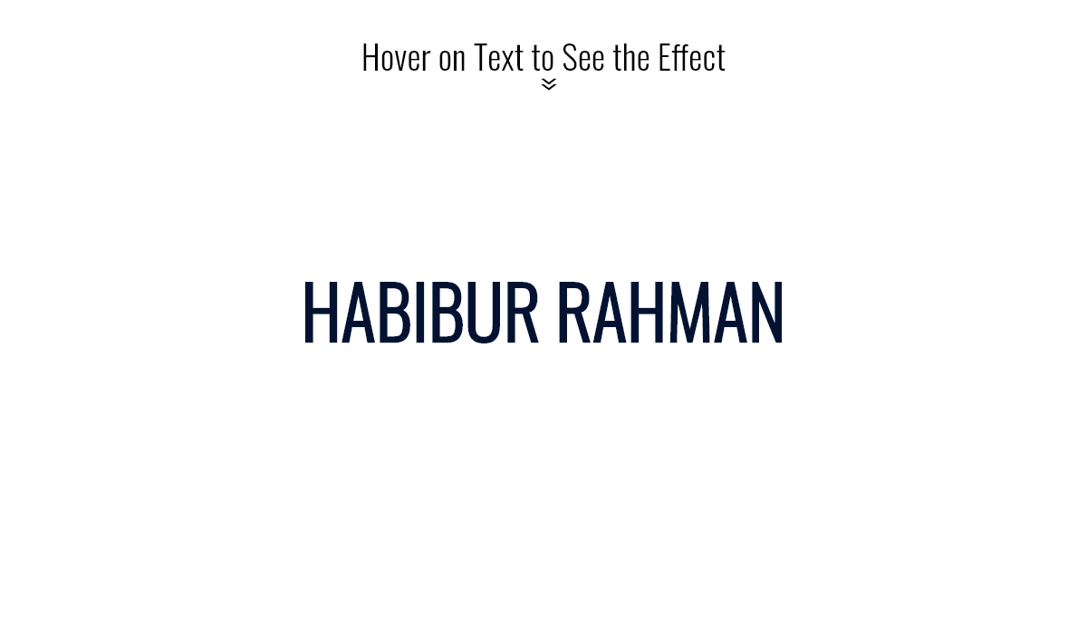 CSS Text Effects - Text Hover Effect