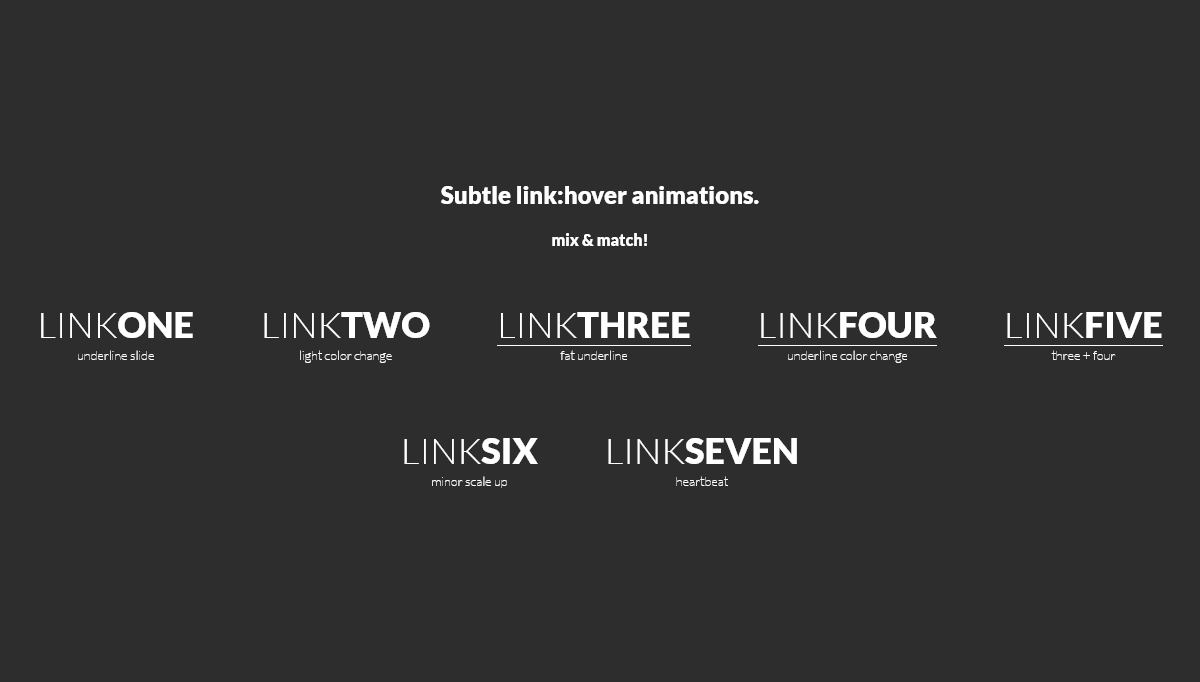 CSS Link Hover Effects - Subtle link animations.