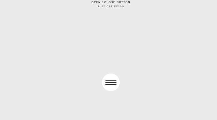 CSS Close Buttons - Open / Close Button Animation