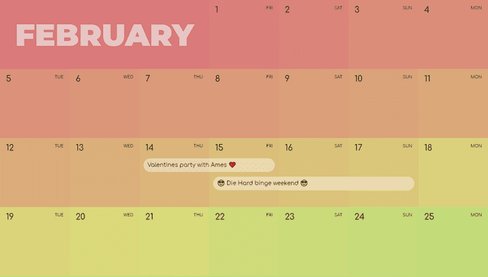CSS Calendars