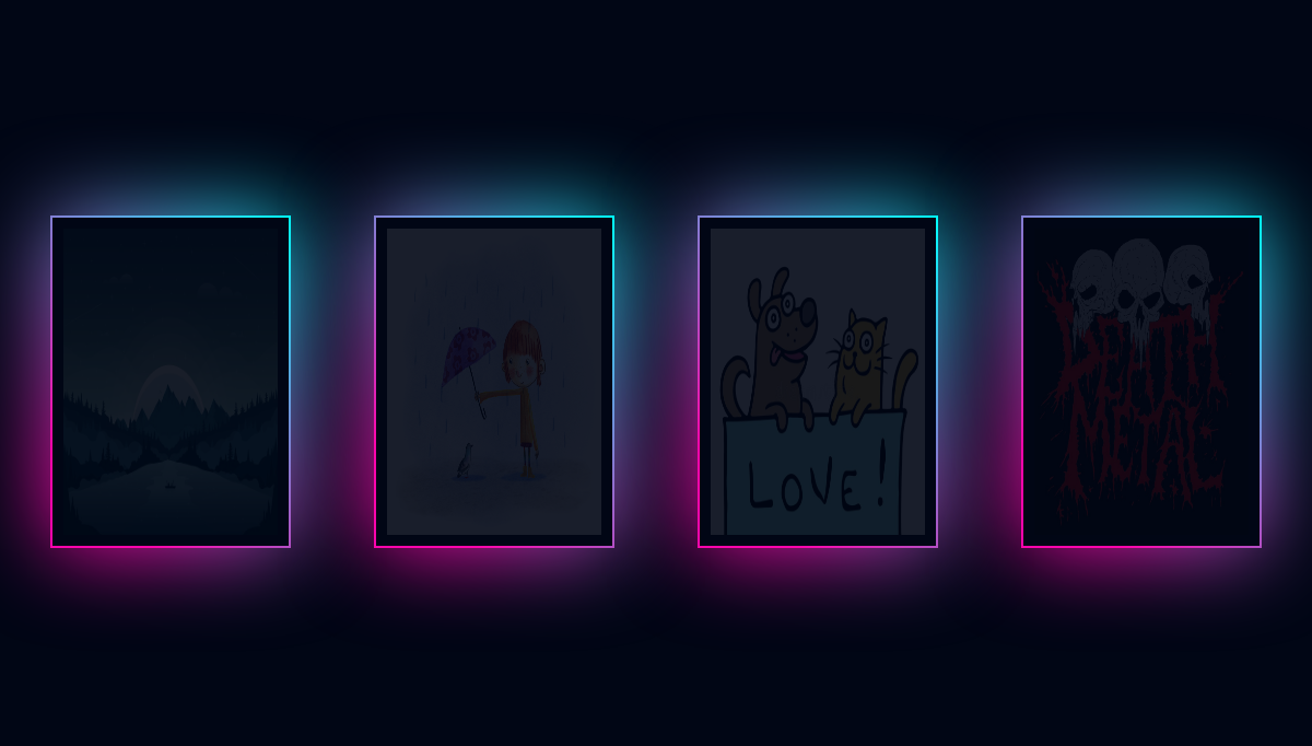 CSS Card Layouts - Glowing Cards