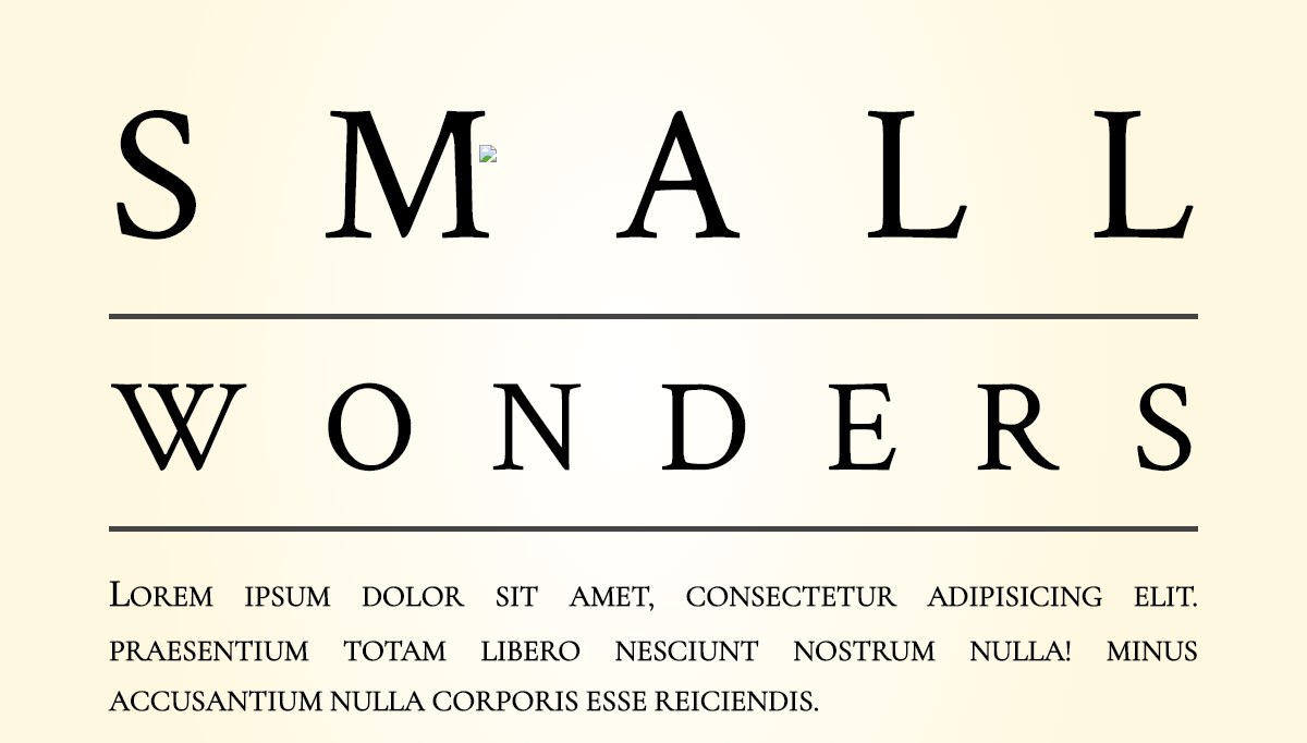 CSS Magazine Layouts - Small Wonders Article
