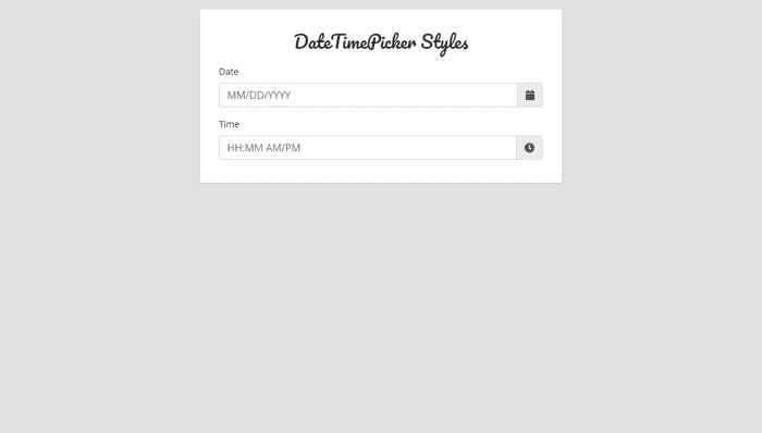 Bootstrap Datepickers and Timepickers - Bootstrap Date/Time Picker