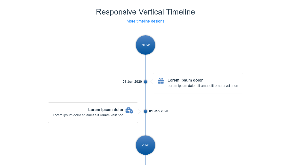 CSS Timelines - Responsive Vertical Timeline
