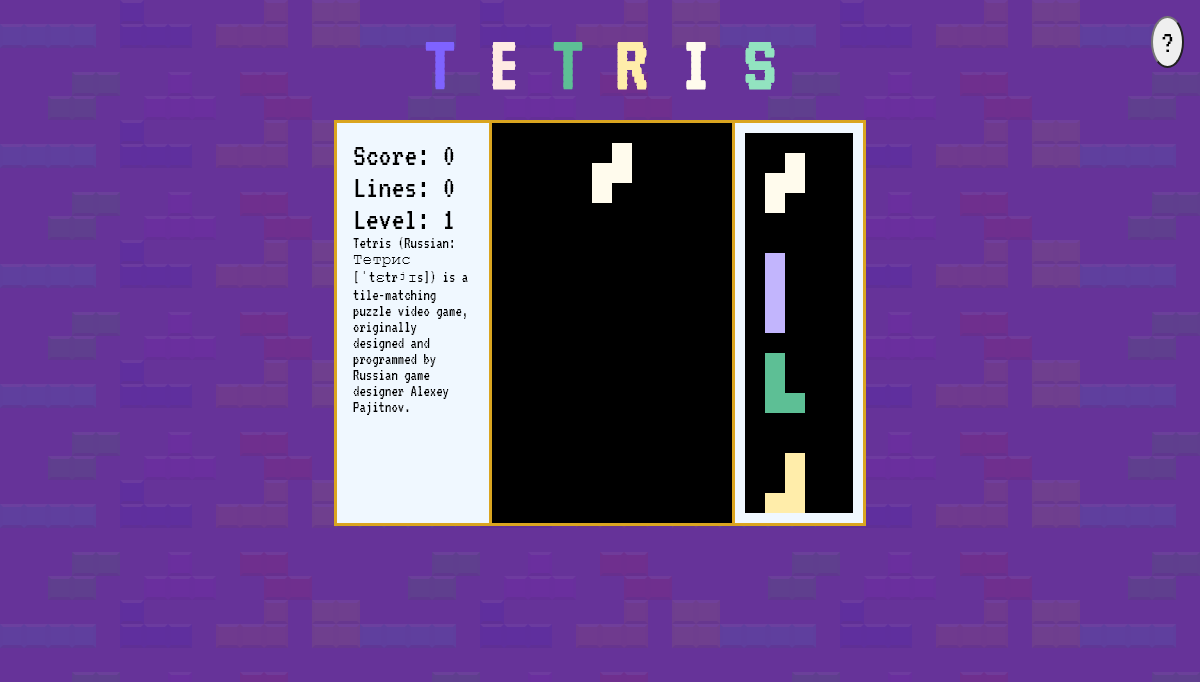 JavaScript Tetris Games - 🤖JS Tetris🤖