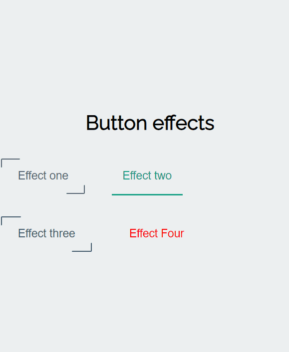 CSS Button Hover Effects - Button effects