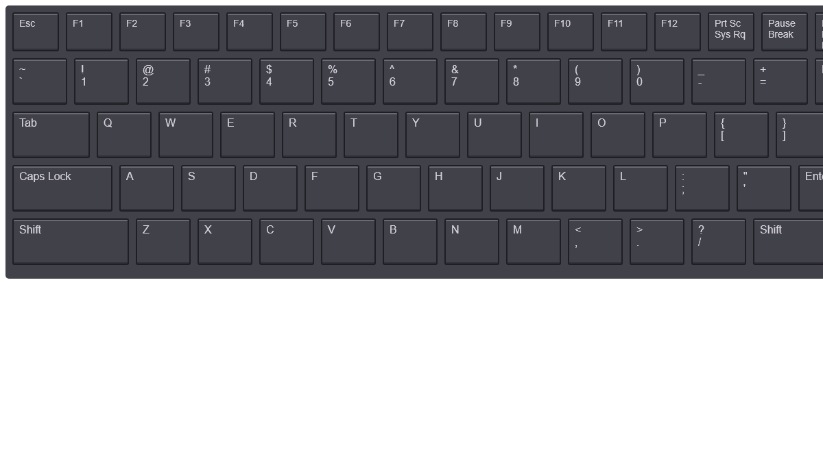 CSS Keyboards - CSS Keyboard