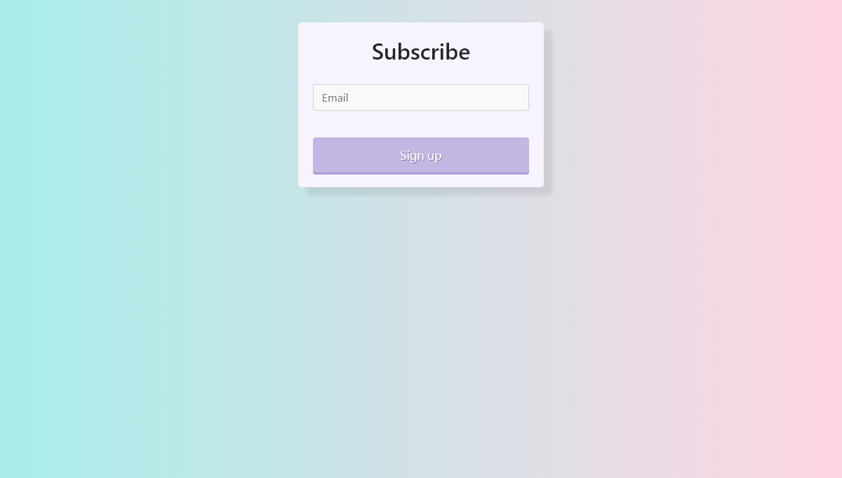 CSS Subscribe Forms - Simple subscribe form