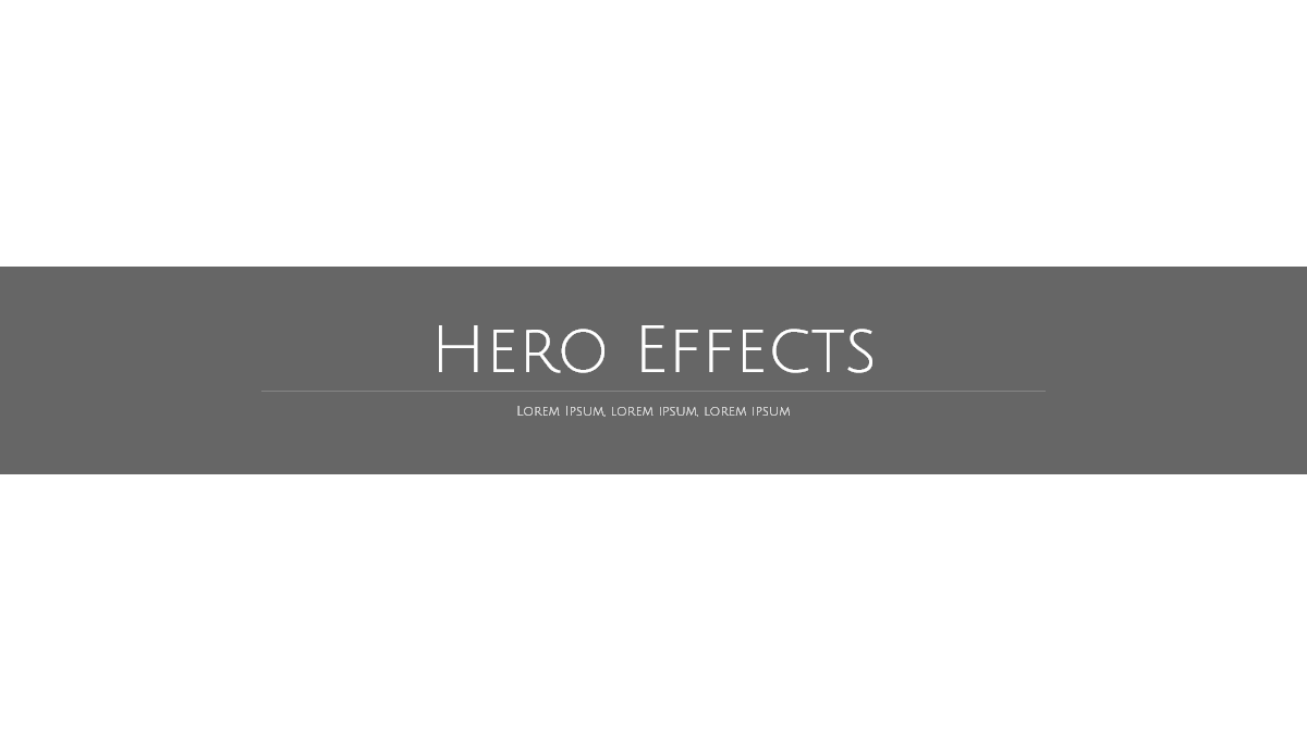 JavaScript Hero Effects - Webpage Hero header - scroll effects