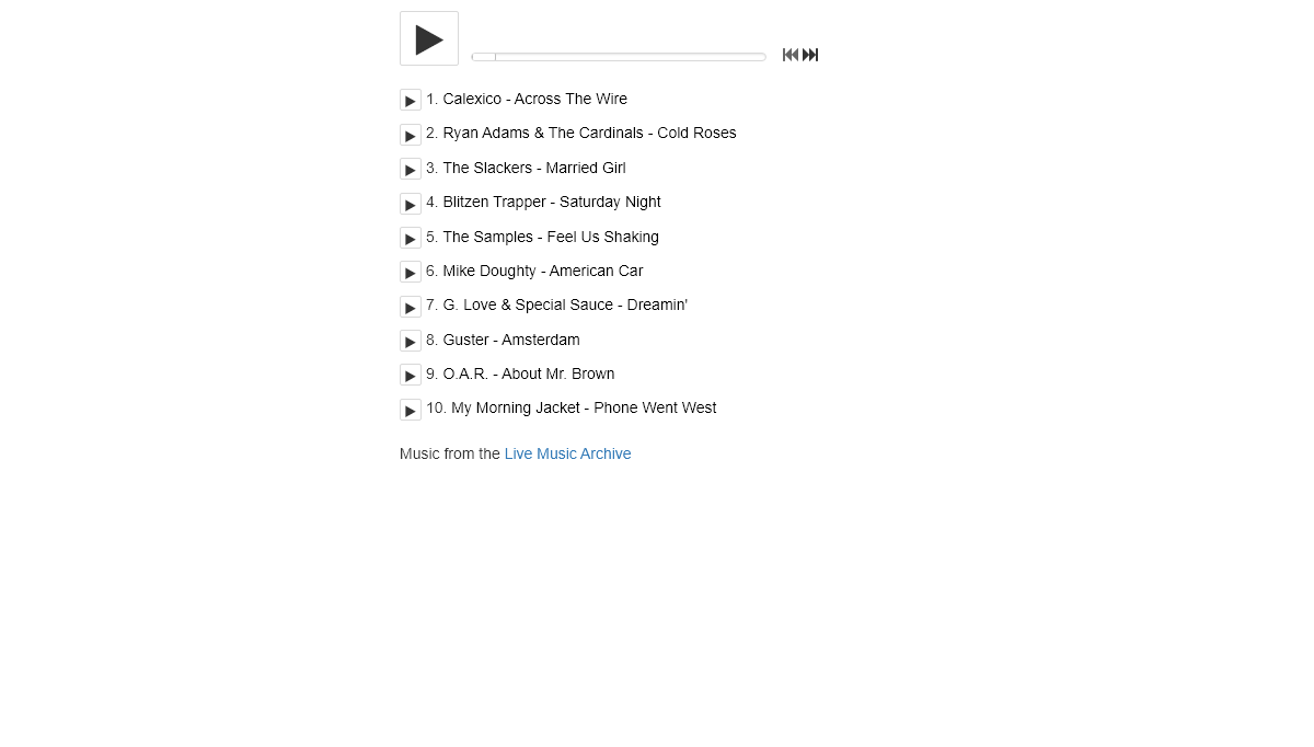 JavaScript Music Players - HTML5 Audio Player with Playlist