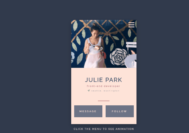 jQuery Cards - User Profile Card JQuery
