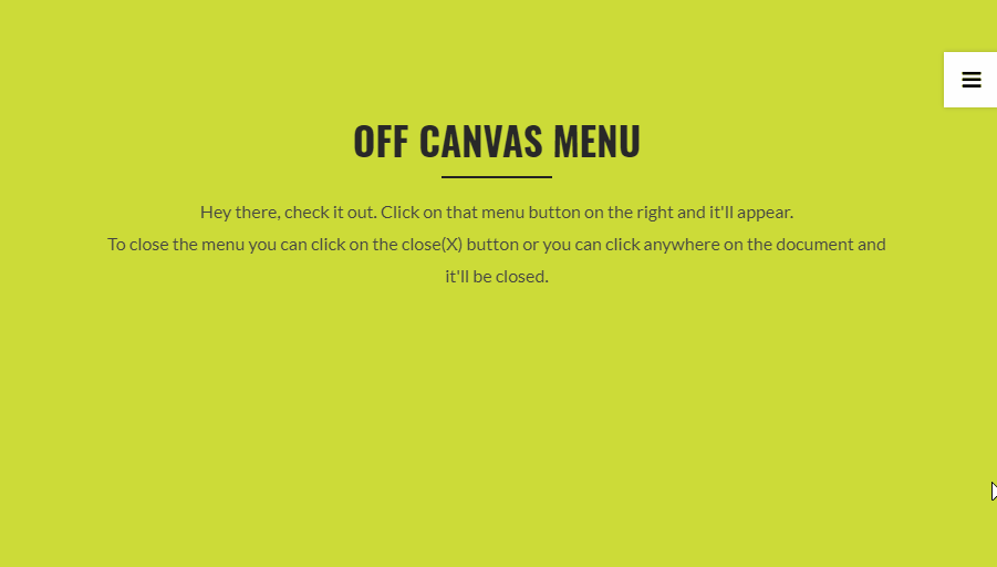 jQuery Sliding Menus - jQuery Off Canvas Menu
