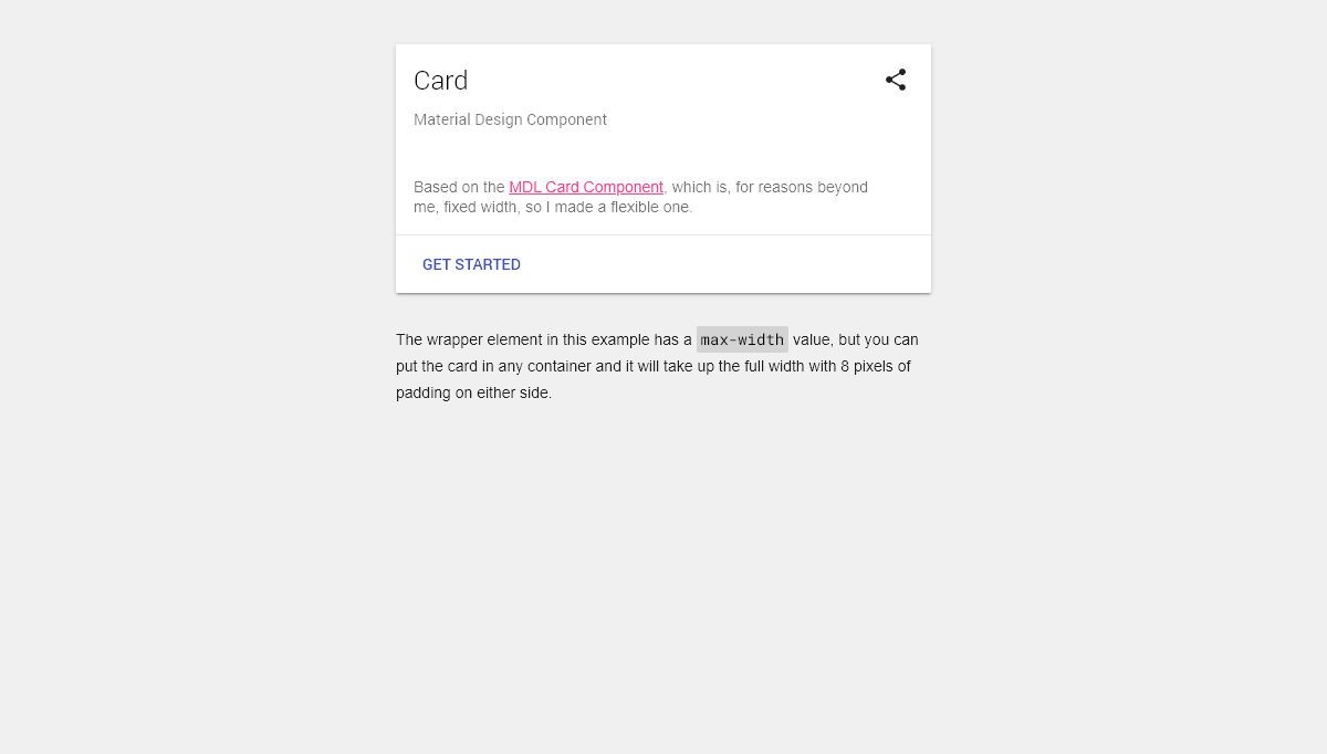 CSS Material Design Cards - Material Design Card Component