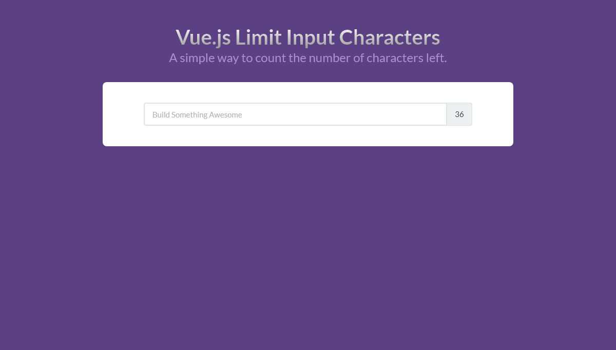 Vue Input Text - Vue.js Limit Input Characters