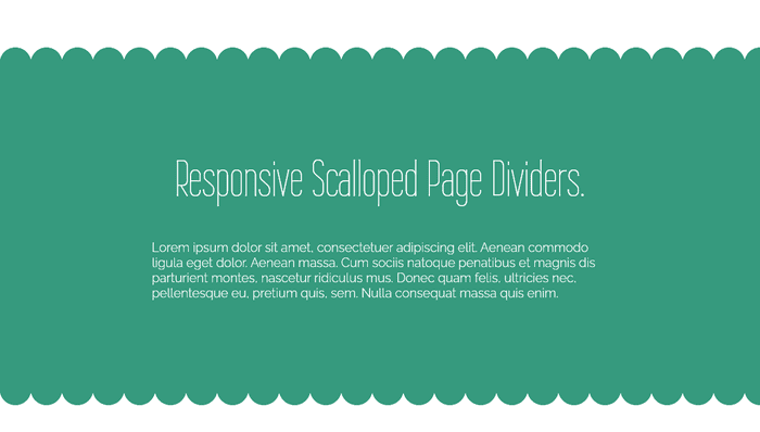 CSS Dividers - Responsive Scalloped Page Dividers (using CSS Gradients)