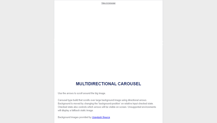 CSS Carousels - Multidirectional Email Carousel