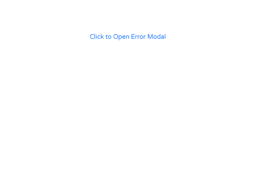 Bootstrap Modal Windows - Bootstrap Elegant Error Modal
