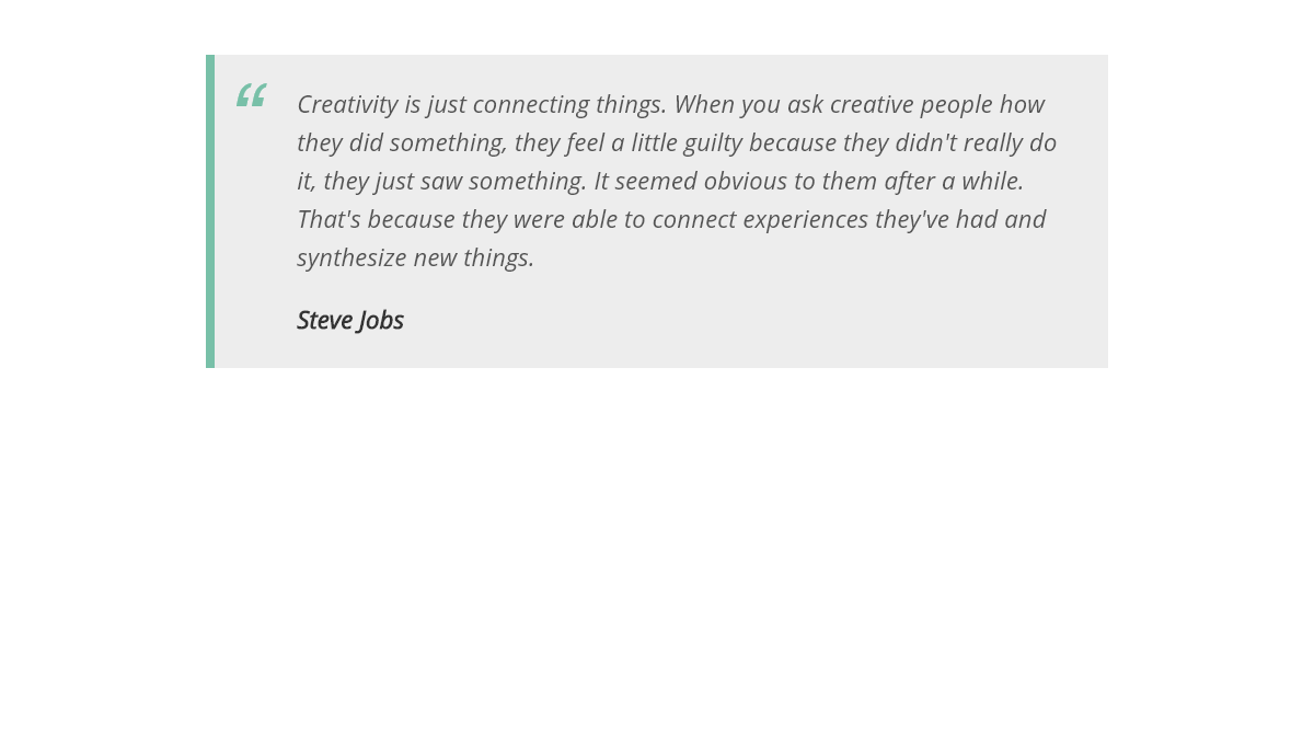 CSS Blockquotes - Clean and simple blockquote style