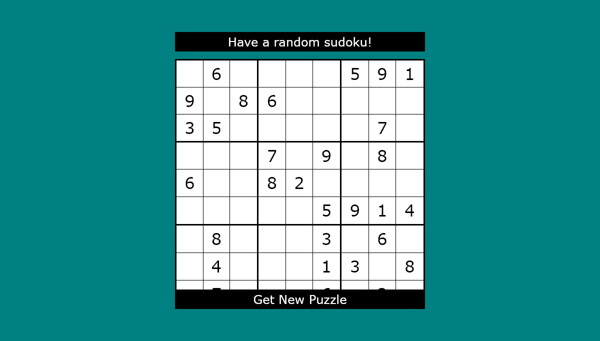 JavaScript Sudoku Games - Random Sudoku Generator