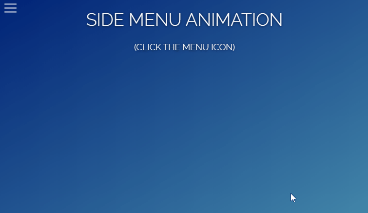 jQuery Menus - Side Menu Animation