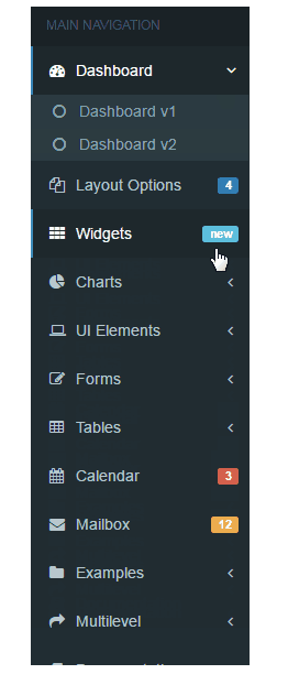 Bootstrap Sidebars - Sidebar Menu