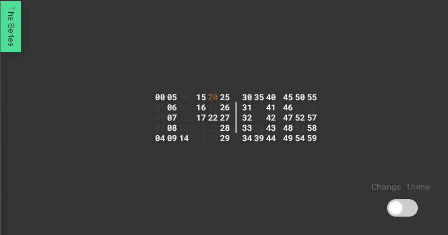 CSS Clocks - Time Series 2: Typographic Clock