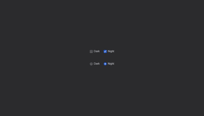 Radio Buttons CSS - macOS Mojave dark mode checkbox & radio buttons