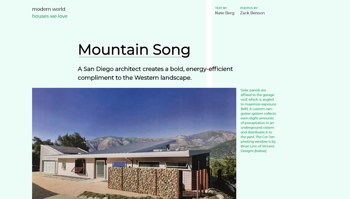 CSS Magazine Layouts - Dwell Magazine / CSS Grid Example