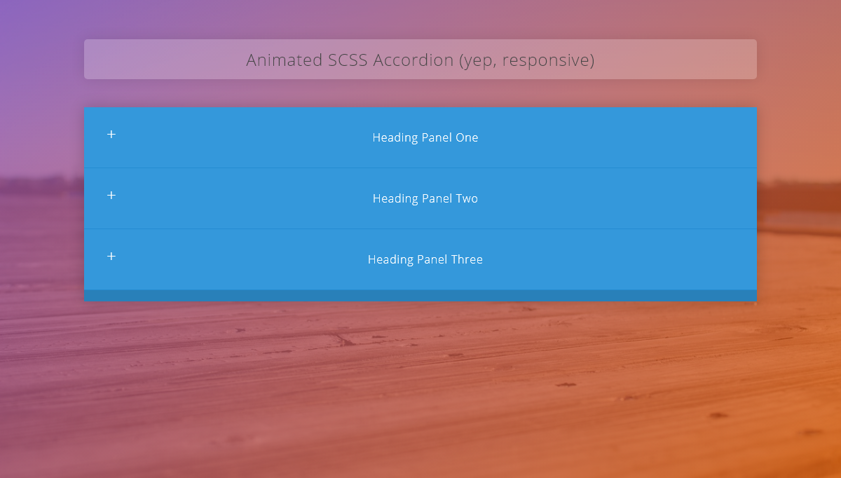 CSS Accordions - Responsive Animated SCSS Accordion