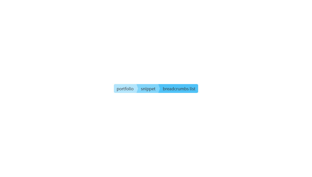 CSS Breadcrumbs - breadcrumbs list