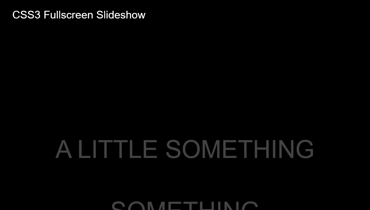CSS Sliders - CSS3 Fullscreen Background Slideshow