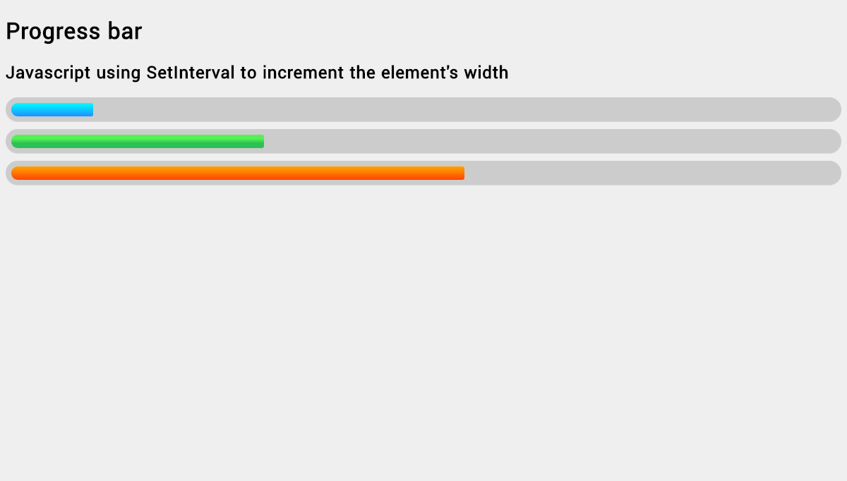 JavaScript Progress Bars - Progress Bar (Javascript)