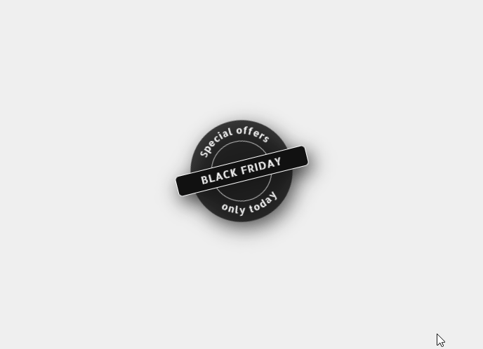 CSS Badges - Responsive SVG Black Friday Badge