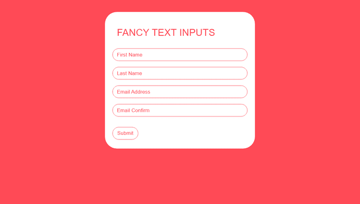 CSS Input Text - Fancy Text Inputs