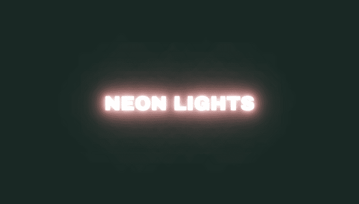 CSS Text Effects - Neon light text