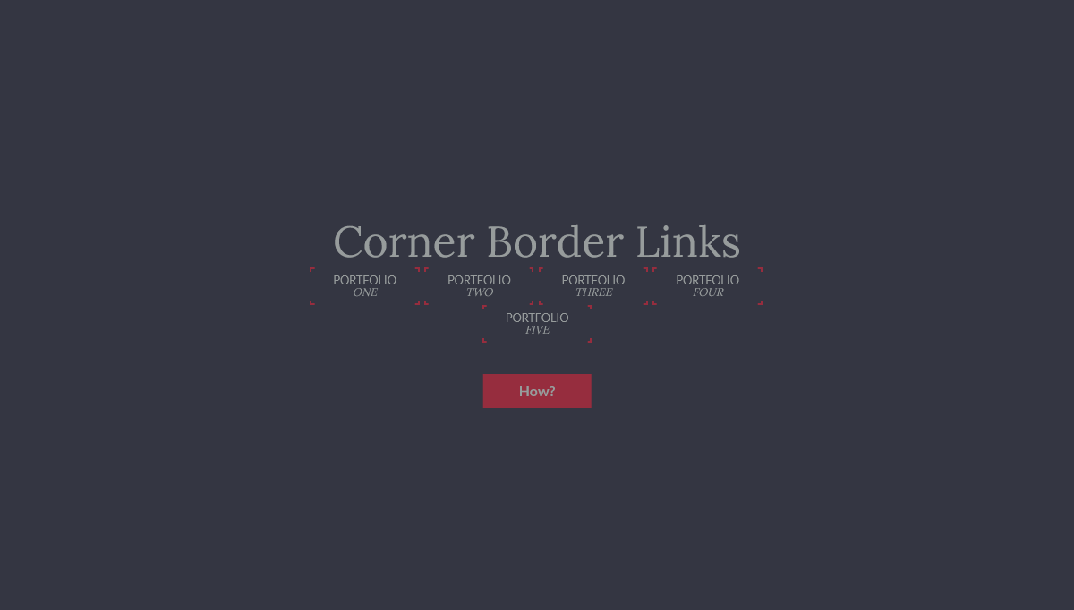 CSS Border Examples - Corner Border Link
