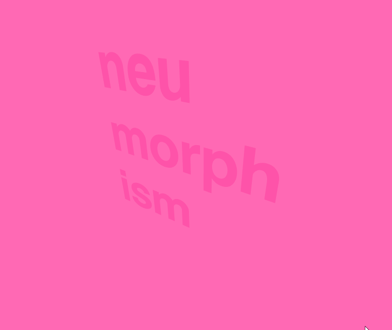 JavaScript Text Effects - Neumorphism Typo